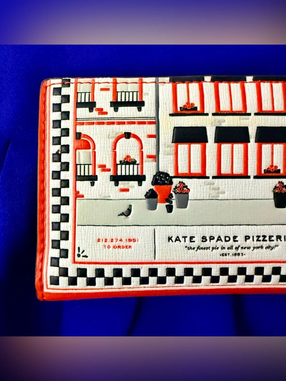 Kate Spade Slice Embossed Leather Small Slim Bifold Wallet